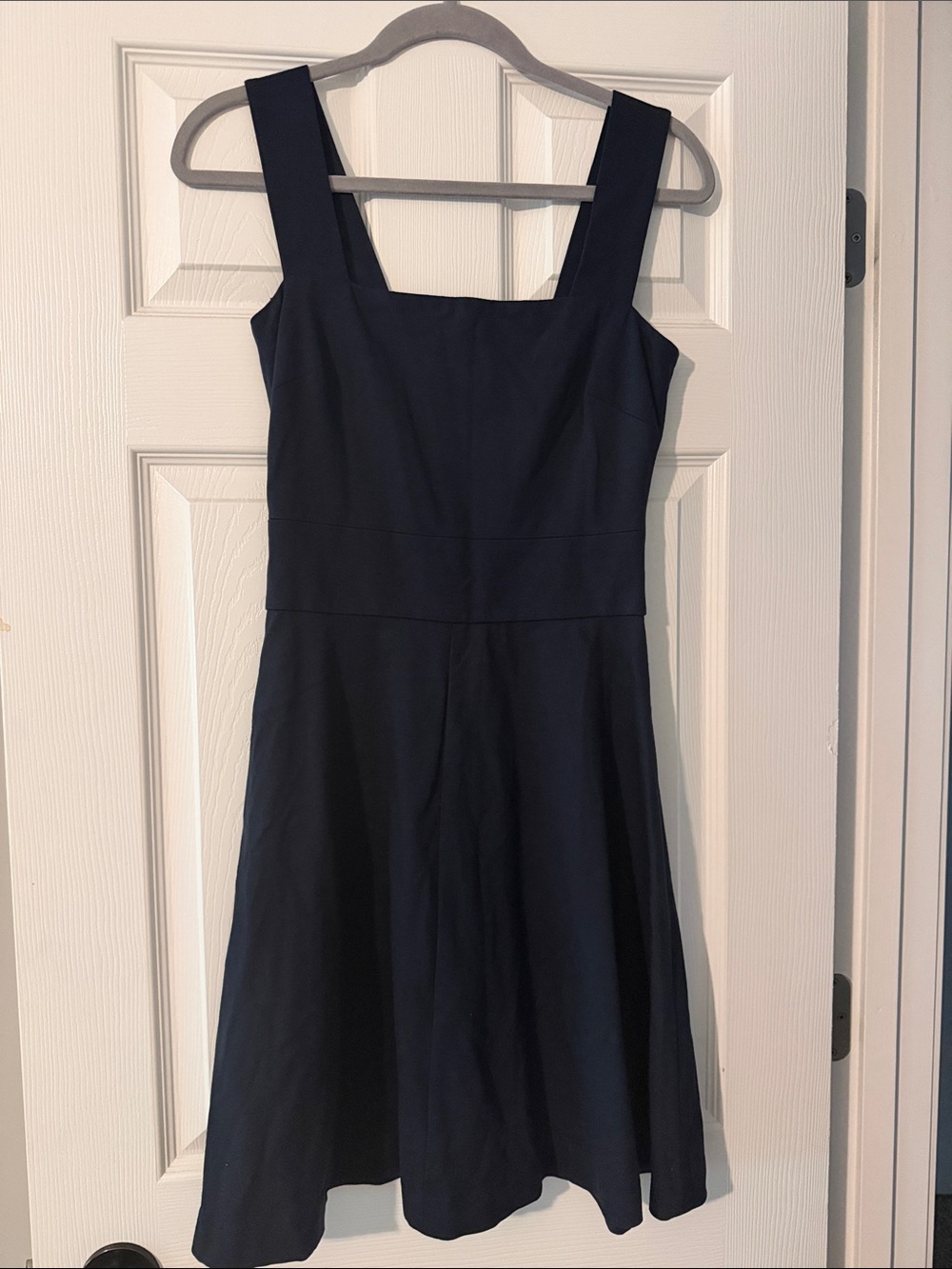 Banana Republic Navy Square-Neck Midi Dress